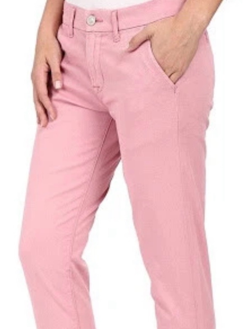 Hudson Jeans| Pink Cuffed Straight Leg Cotton Chinos/Pants Sz 25
